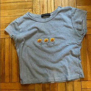 Brandy Melville Ashyln Stripped Poppy Top